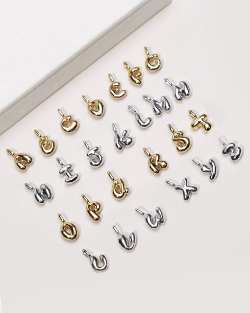 Silver J Letter Charm